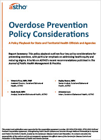 Thumbnail of Overdose Prevention Policy Considerations: A Policy Playbook for State and Territorial Health Officials and Agencies Page 1