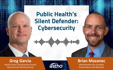 Title card for video interview Public Health’s Silent Defender: Cybersecurity