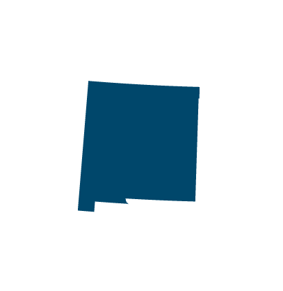Dark blue silhouette of New Mexico