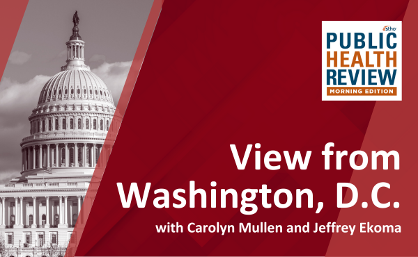 Capitol with text overlay of View From Washington, D.C. with Carolyn Mullen and Jeffery Ekoma