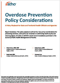 Thumbnail of Overdose Prevention Policy Considerations: A Policy Playbook for State and Territorial Health Officials and Agencies Page 1