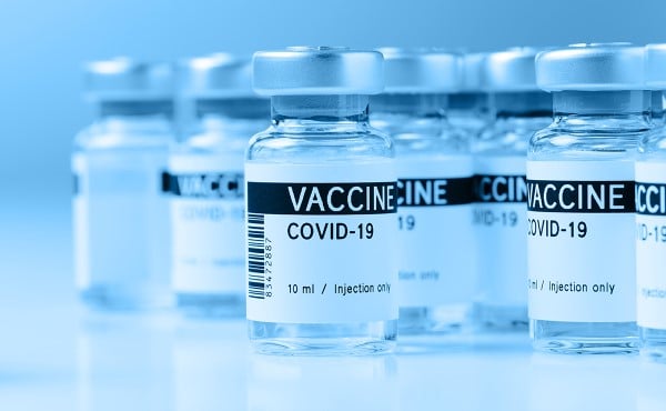 COVID-19 vaccine ampoules