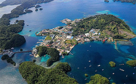 Aeriel view of Palau