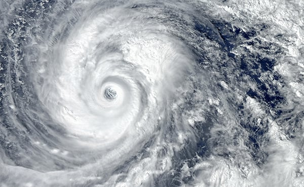 Hurricane vortex from above