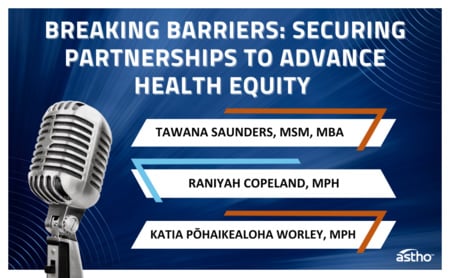 Title card for Public Health Conversation episode: Breaking Barriers: Securing Partnerships to Advance Health Equity